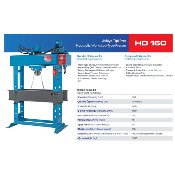 Hydraulic Power Pack Machine HD 160